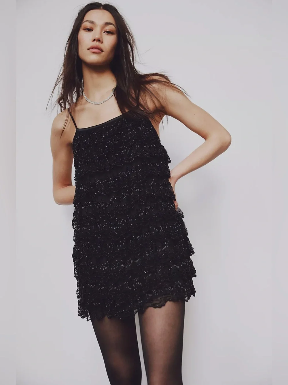 Free People Dance 'Til We Drop Mini Dress Size L - Picture 5 of 10